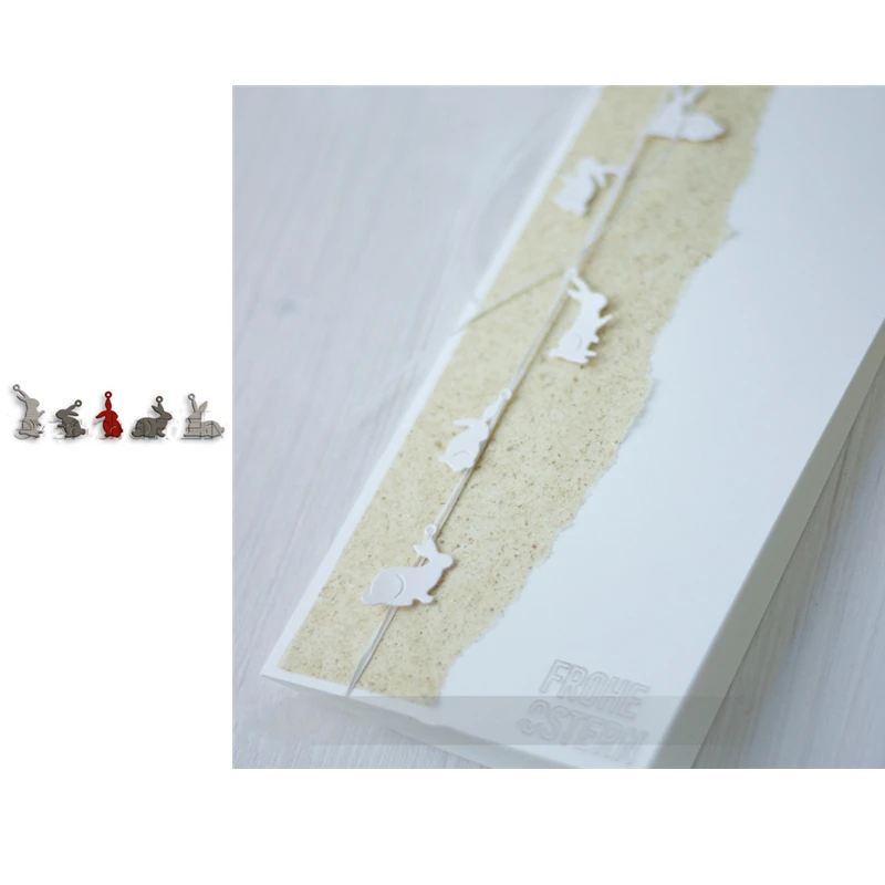 

Bunny Cutting Dies Scrapbook Dariy Decoration Stencil Embossing Template DIY Greeting Card Handmade