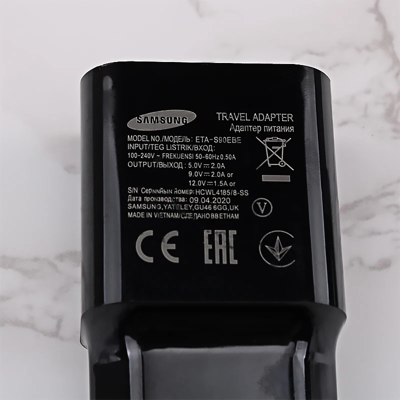 Оригинальное Адаптивное быстрое зарядное устройство Samsung USB-адаптер 1 2/1 5 м кабель