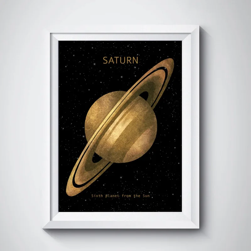 

Planet Space Earth Moon Venus Sun Saturn Canvas Painting Posters and Prints Wall Art Modern Picture for Living Room Home Decor