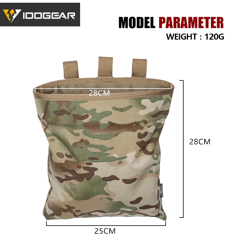 IDOGEAR MOLLE Magazine Dump Pouch Тактический Магнитный Drop Pouch Recycling Bag сумка для хранения 3550