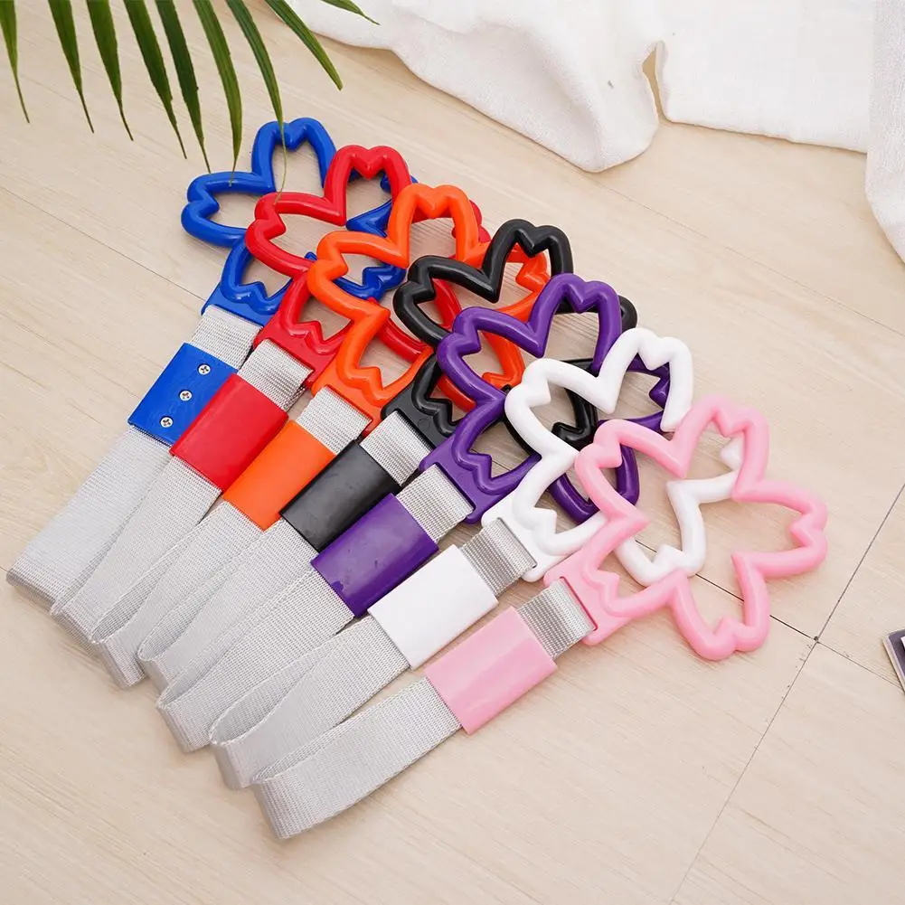 1pc 11 Color Floral Pattern Hand Pull Ring Metro Train Bus Handle Charm Drift Rear Bumper Warning Accessories For Car | Автомобили и