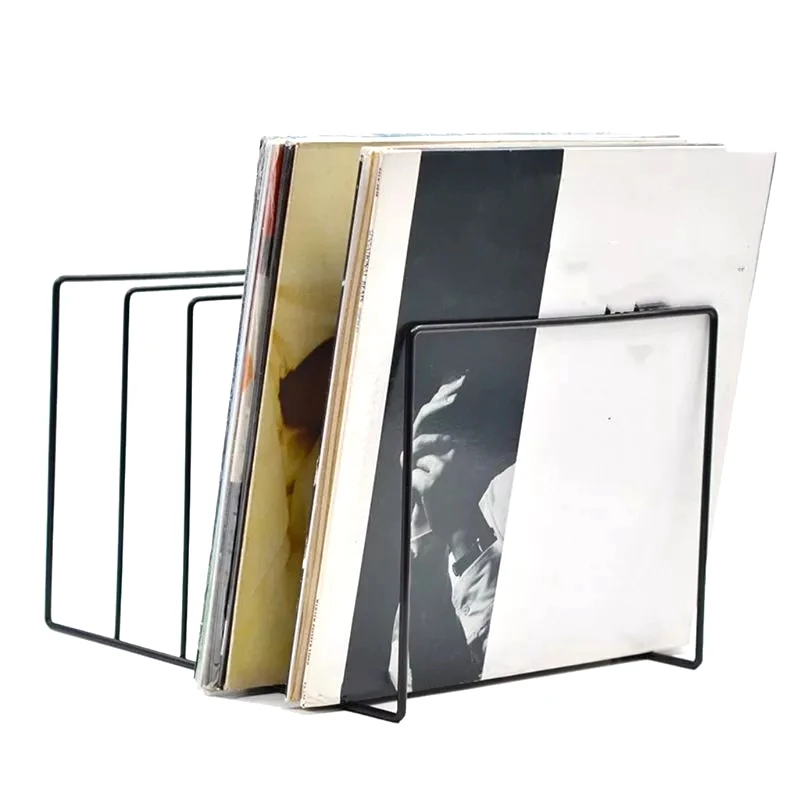 

Metal Vinyl Record Display Shelf Turntable Storage Shelf Exhibit Stand Holder