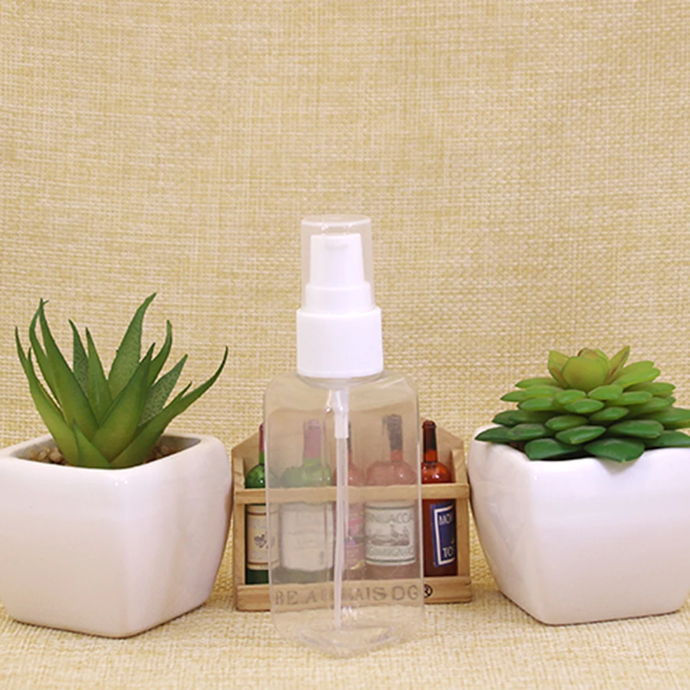 Дорожный прозрачный пластмассовый распылитель для духов 1 шт. 50 мл пустой