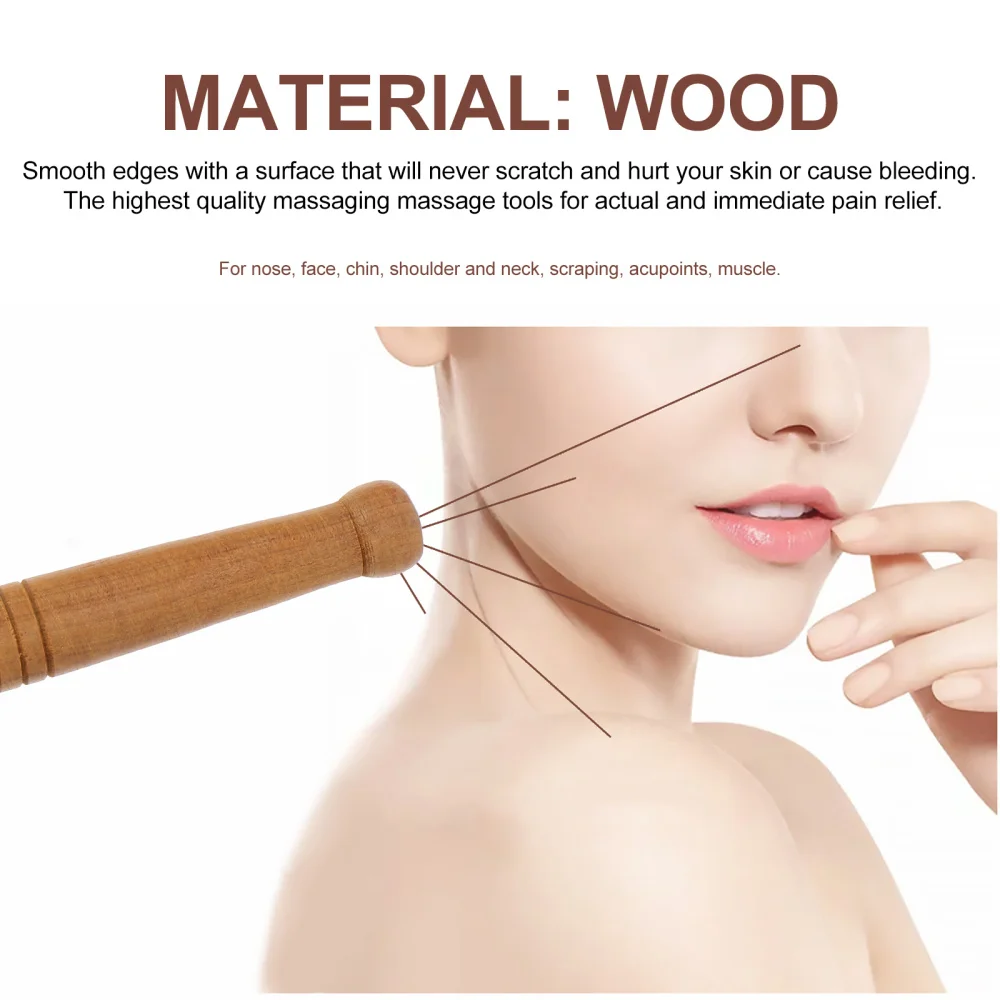 

2pcs Acupressure Pen Foot Hand Stick Point Massager Facial Rod