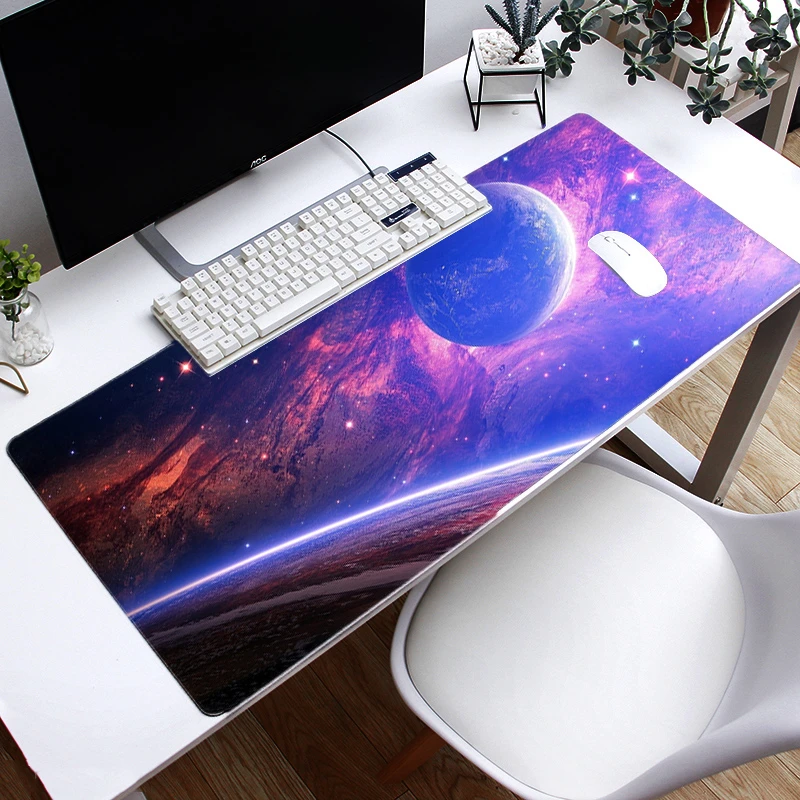 

Large Game Mouse Pad Anti-skid Wear High-quality Space Theme Table Mat 800x300mm Office Decoration Home Study Mat