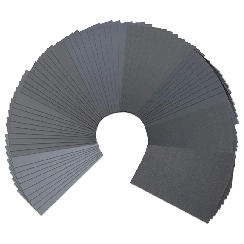 

80 Pcs ortment 9X3.6 Inch Silicon Carbide Grit for Metal Sanding Wood Furniture Finishing and Automotive Polishing
