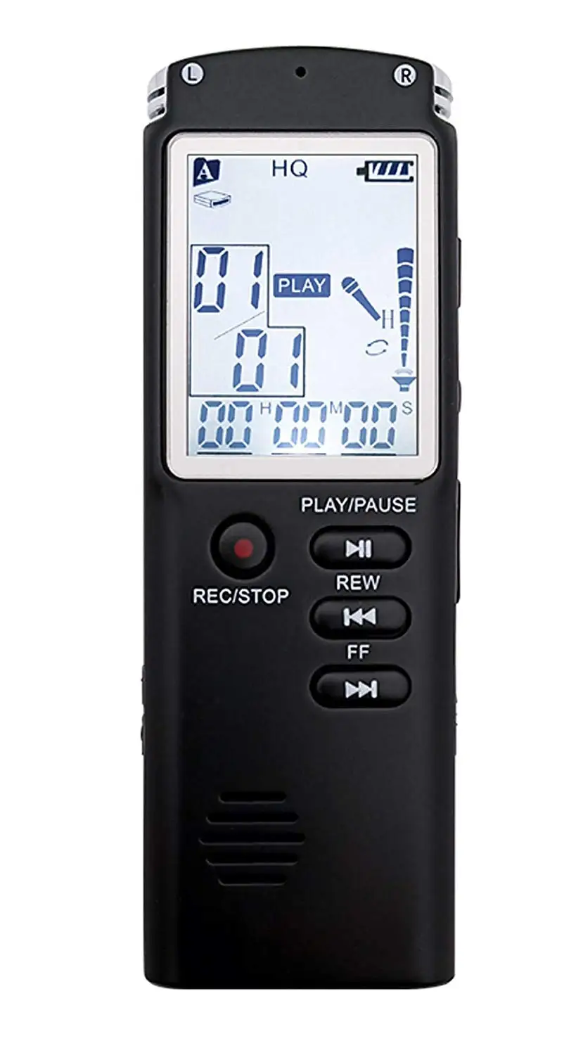 

Digital Voice Activated Recorder with Playback for Lectures Meetings Interviews USB Charge MP3 Mini HD Voice Activated Recorder