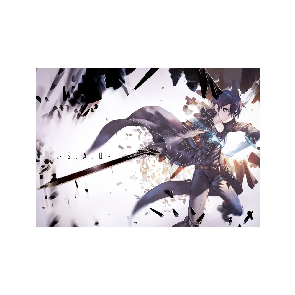 Обувь для вечеринки в Стиле косплей Sword art online Аниме Рисунок плакат дома украшение