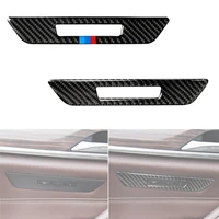 for bmw 5 series g30 g38 528li 530li 540li 2018 carbon fiber car accessories interior seat memory lock button cover trim sticker