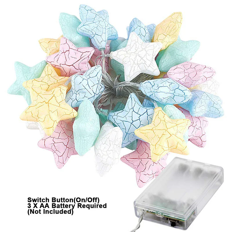 

10/20 LED Light String Fairy Light Garland Patio Split Star Light Chain Birthday Bedroom Lighting Party Outdoor Decoration