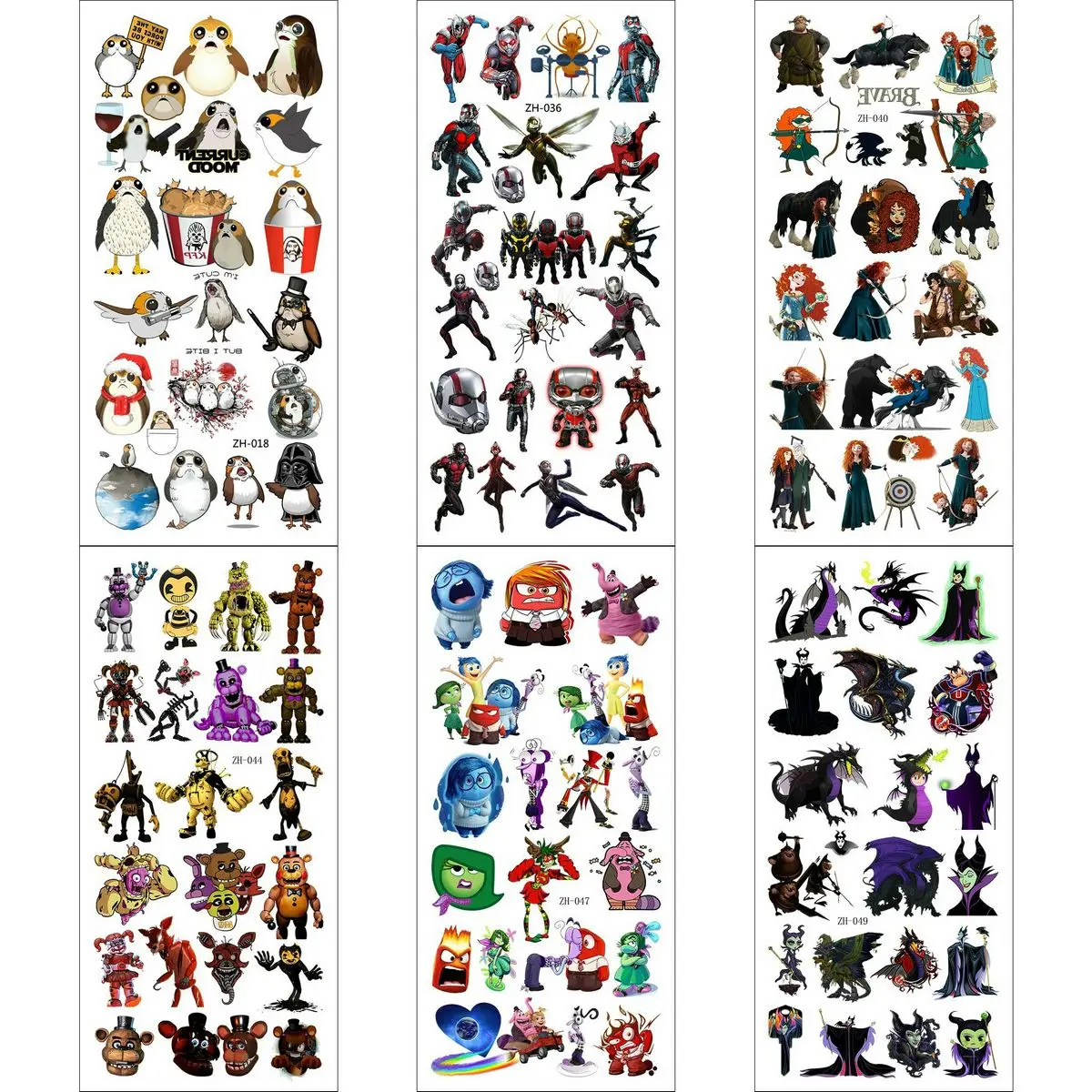 

6PCS/Lot Tattoo Fake Body Women Tatoo Temporaire Homme Cute Girl Waterproof Kids Arm Sticker Tatto Tattoos Cool For Hand Water