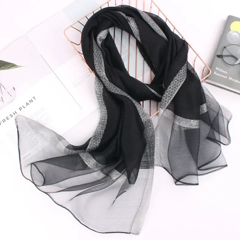 

2022 Women Luxury Silk Wool Scarf Fashion Shawls Lady Pashmina Neck Hijab Foulard Wraps Bufanda Winter Scarves Bandana Poncho