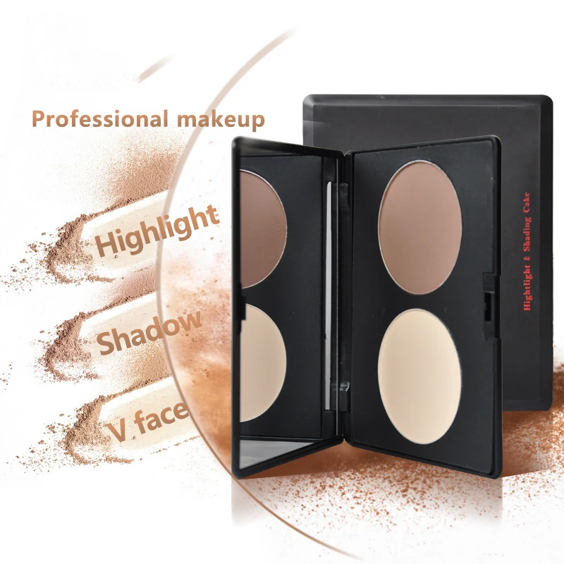 

Red&Black Professional highlight&Shading Cake blush powder natural modify color can use as eyeshadow makeup beauty cosmetic