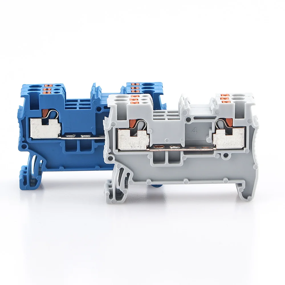 

Din Rail Terminal Block PT-1.5 Electrical Wire Spring Connection Push In Wiring Conductor 10pcs Terminal Connector Strips PT1.5