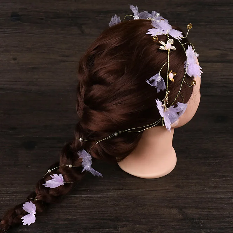 Милый Романтический Сказочный марлевый Кристалл головной убор ободок длинные