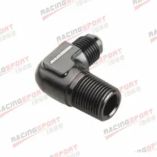 AN6 6AN 6 до 3/8 &quotNPT 90 градусов мужской алюминиевый фитинг