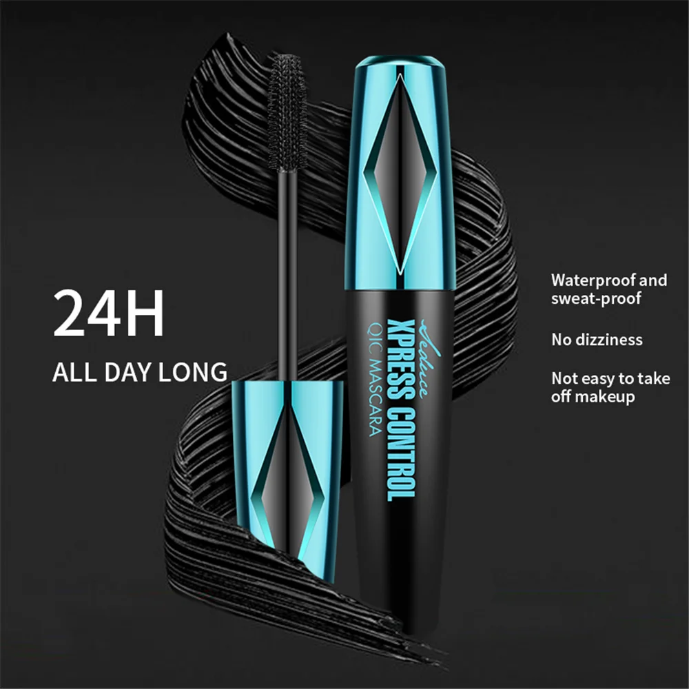 

4D Silk Fiber Eyelash Mascara Makeup Waterproof Long Lasting Curling Eyelashes Thick Lengthening Extension Cosmetic Curling