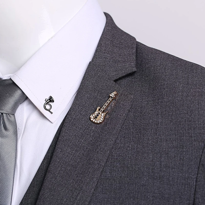 Брошь в виде музыкальных нот саксофона инструмент брошь из тонкого сплава