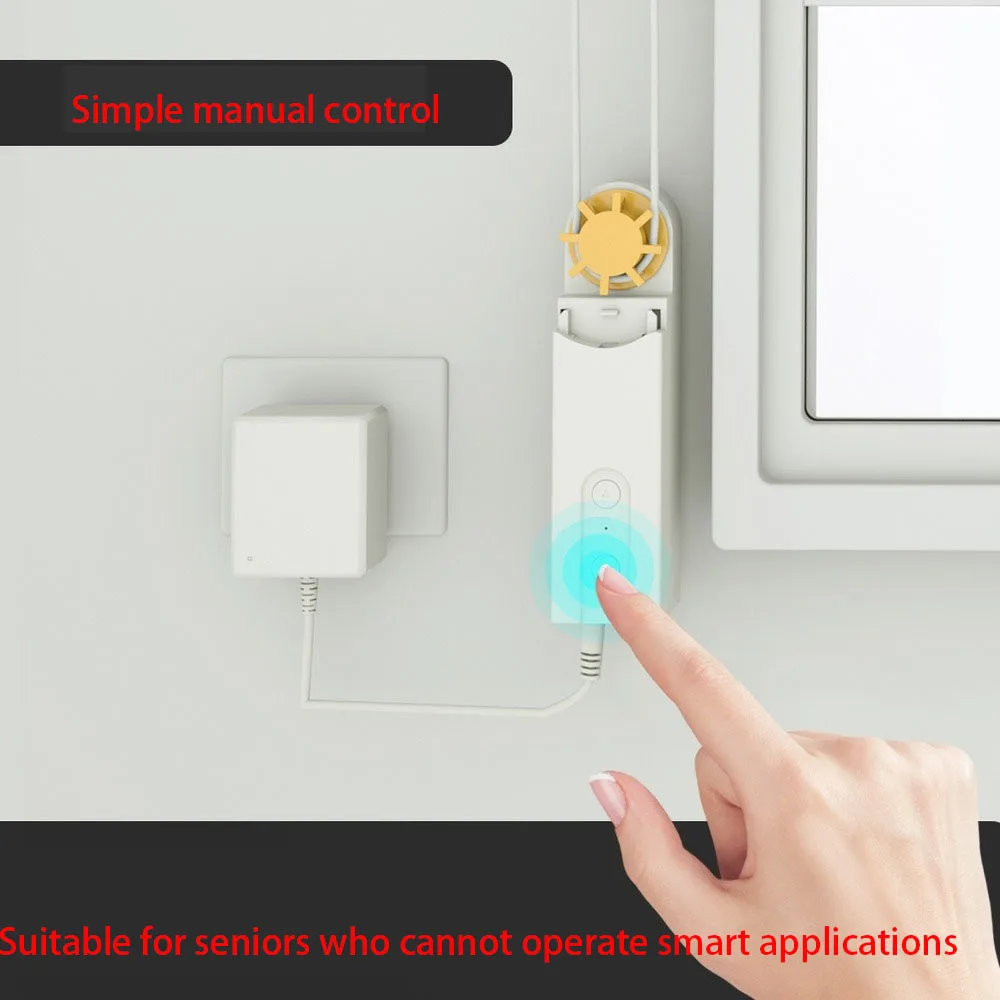 

Tuya Zigbee Curtain Motor Smart DIY Electric Roller Blind Pull Rope Controller Smart Blinds Drive Motor Timing Switch with Alexa
