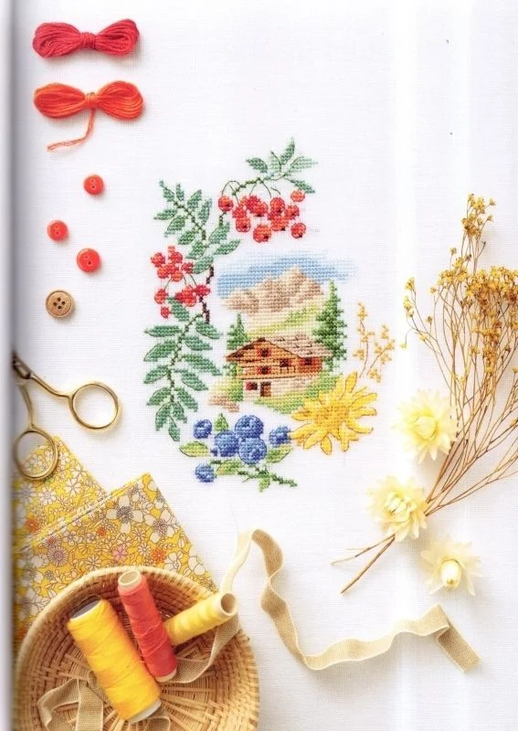 

Needlework Cross stitch Handmade 14CT Counted Canvas DIY,Cross-stitch kits,Embroidery ve spring cabin 23-28