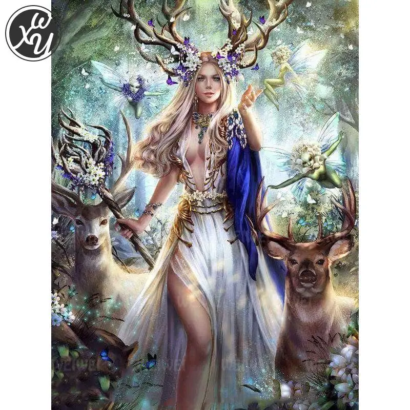 

Beauty and Deer Diamond Painting for Adults Cartoon Anime Diamond Stitch Full Drill Embroidery Diamond Painting Home Accessories