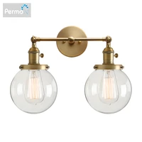 permo modern bedroom wall lights stair wall lamp sconce 5 9 globe glass double ball heads vintage indoor lighting fixtures