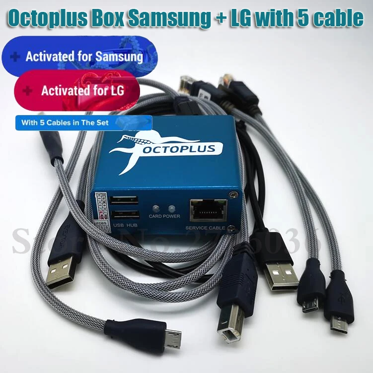Octopus box / Octoplus коробка для sam и LG + 5 кабели флэш память ремонта мобильный