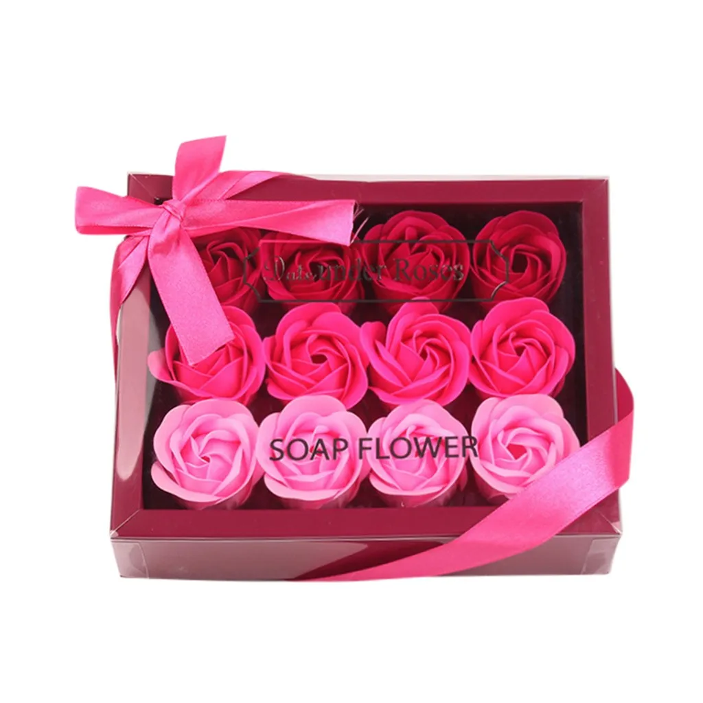 

hand made soap flower bouquet rose soul gift box wedding valentine day gift