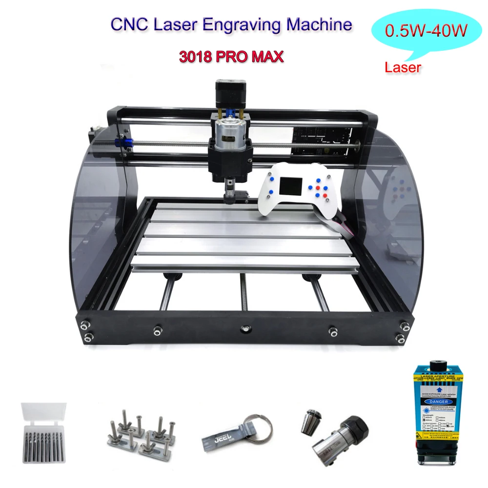 CNC 3018 Pro Max лазерный гравировальный станок 0 5 Вт 40 Лазерный 300 шпиндель
