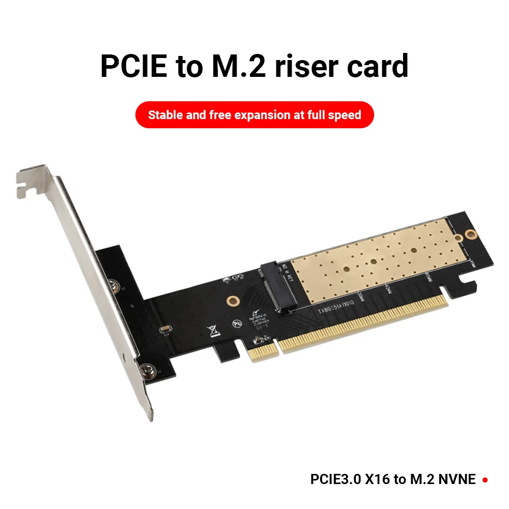 

M.2 to PCIE X16 Adapter PCI Express 3.0 NVME Expansion Card High Speed Computer M Key Riser Card for MAC/Linux/Windows