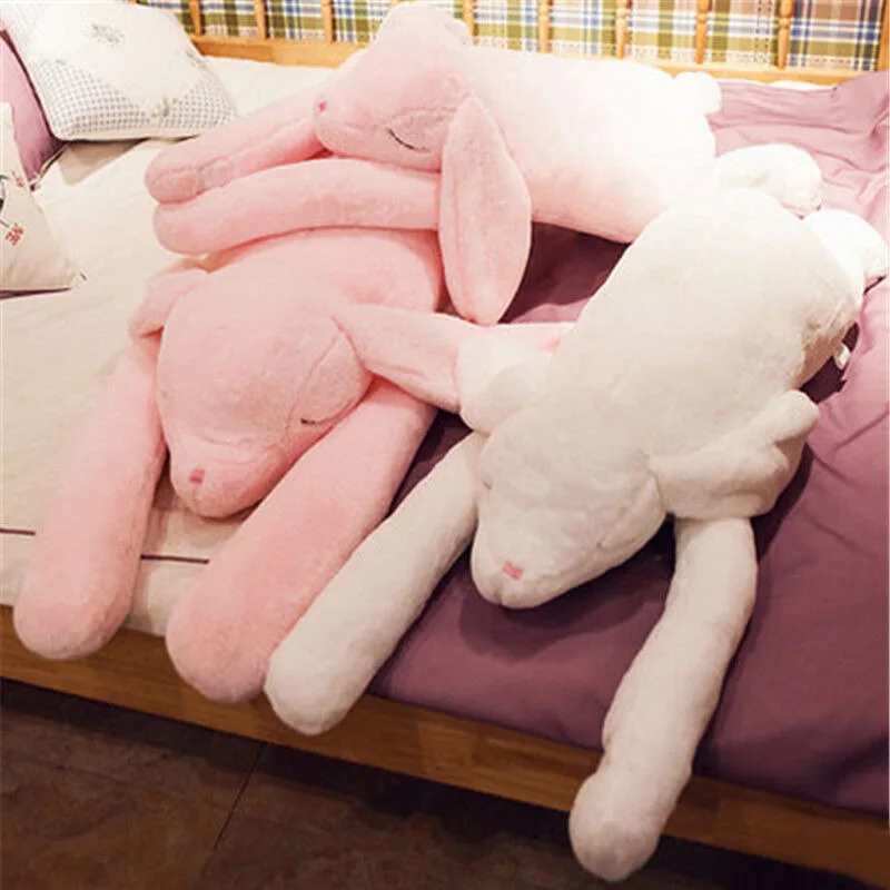 

New Korea Giant Plush Soft Animal Longer Ears Rabbit Anime Sleeping Doll Cotton Stuffed PP Cotton Cute Xmas Gifts