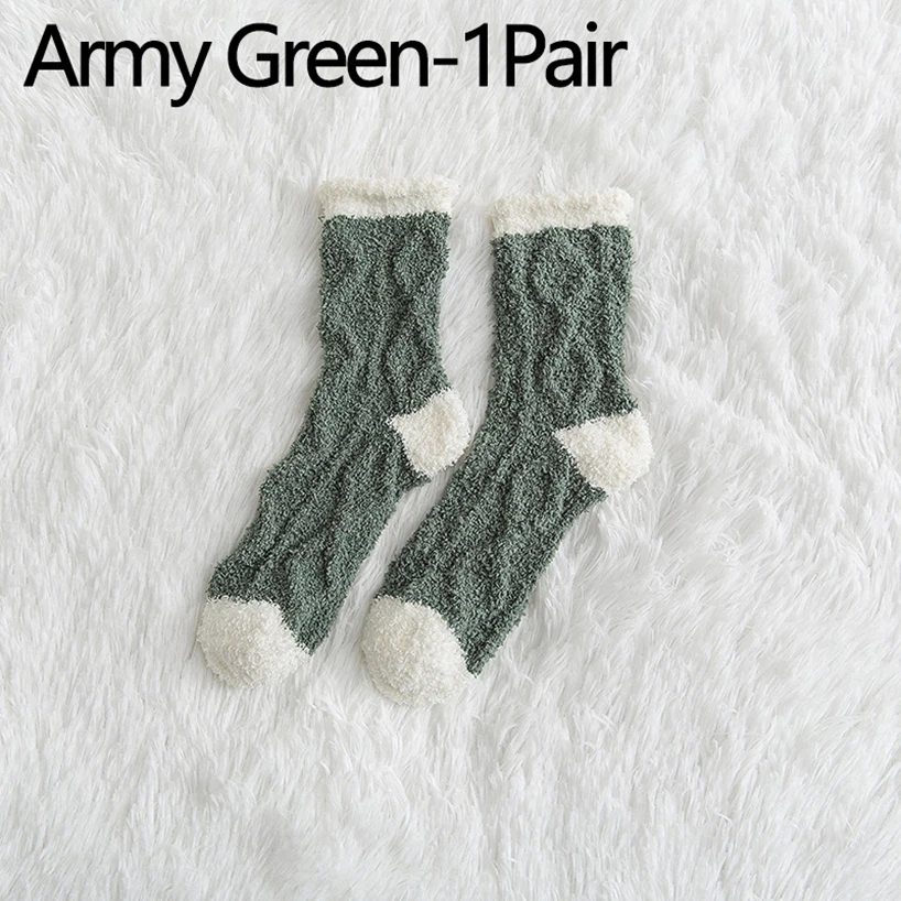 

3 Pair/Lot Autumn Winter Women Thick Warm Fleece Sock Cotton Patchwork Harajuku Retro Wool Female Socks 2021
