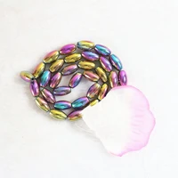 hot multicolored hematite iron ore stone 5x8mm 8x12mm rice shape beads loose beads 15 inches b193