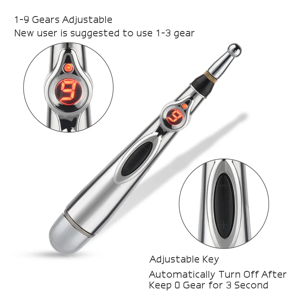 Электронная акупунктурная ручка электрическая меридиановая лазерная терапия