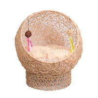 rattan cat litter four seasons pet nest cat house large cat toys cat climbing frame kennel detachable and washable cat bed