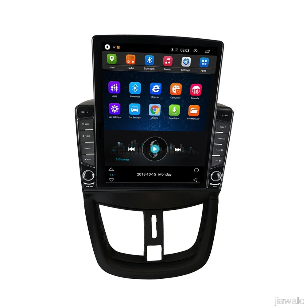 

9.7" octa core tesla style vertical screen Android 10 Car GPS radio Navigation for Peugeot 207 2009-2013