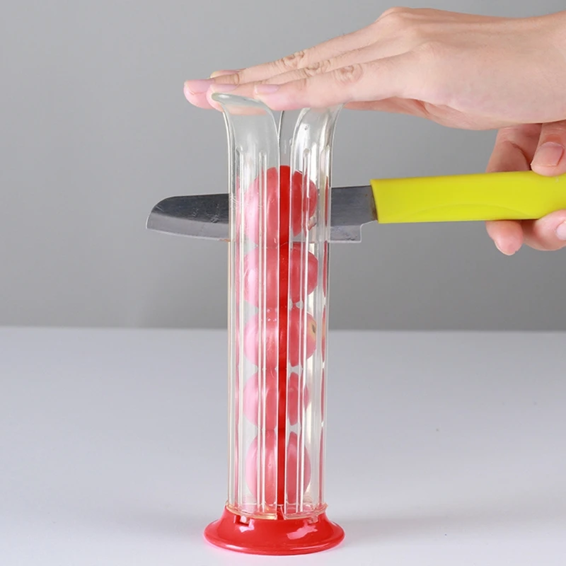 

Mini Vertical Cherry Tomato Slicer Fruit Salad Making Strawberry Grape Cutter Pizza Fruit Dispenser Creative Cooking
