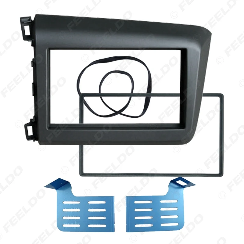 FEELDO 2Din Автомобильная CD/DVD рамка для HONDA Civic(LHD) 2011-2013 радио приборная панель Рамка