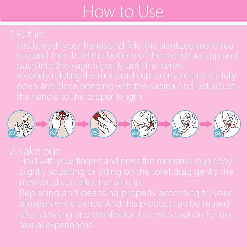 Medical Grade Silicone Menstrual Cup Set Feminine Hygiene Cups&Foldable Disinfection cup Menstrual Cup Coupe Menstruelle