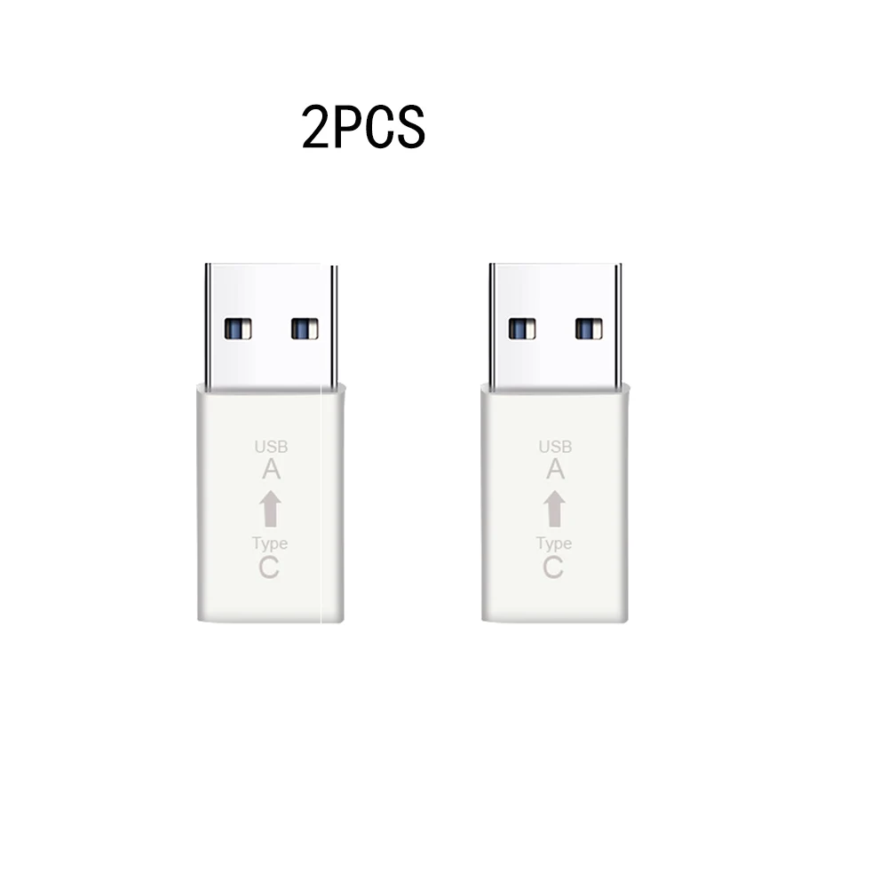 Ascromy Usb 3,0-type c usbc Otg адаптер конвертер type-c для samsung Galaxy S10 S9 Plus Xiaomi huawei One plus Usb c кабель - Цвет: 2PCS White