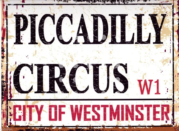 

Piccadilly Circus London Street Metal Sign Vintage Style Pub Bar Shop