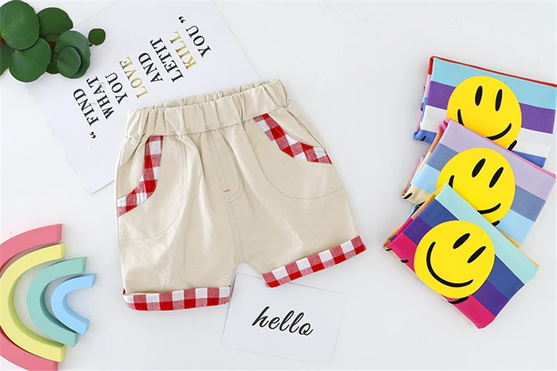 

Summer Baby Boys Girls Clothing Sets Toddler Infant Short Sleeve Rainbow Colors T Shirt Shorts Children Clothing
