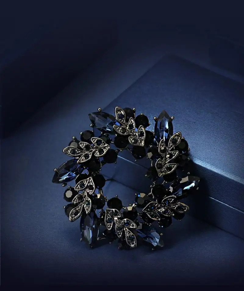 Девушки Кристалл цветок баухиния Броши Женщины банкет брошь с булавкой для