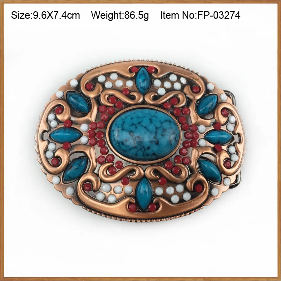 Оптовая продажа бирюзовый камень бриллиантовая пряжка для ремня Buckleclub