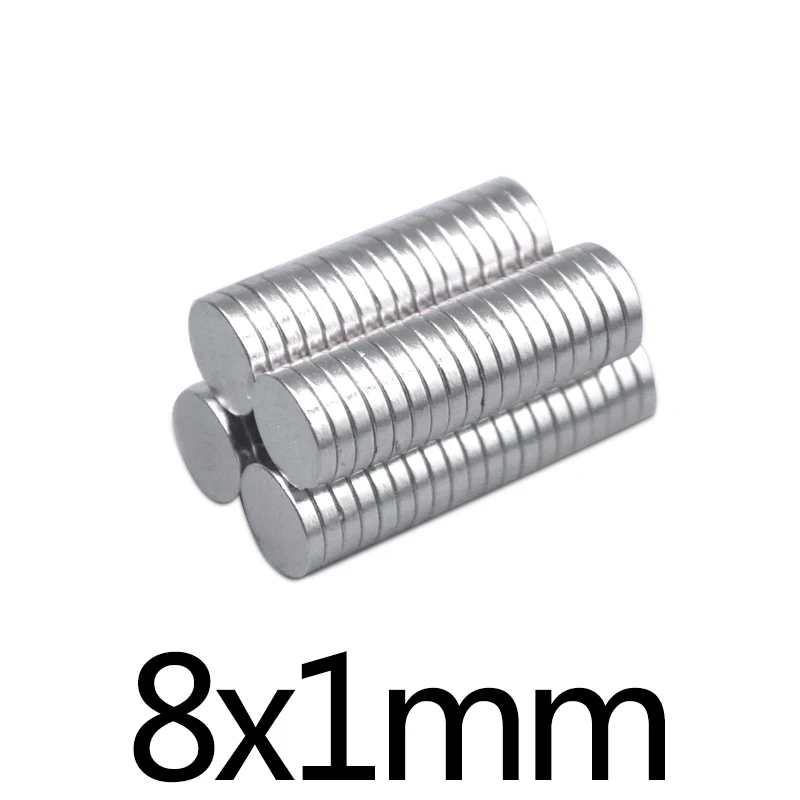 

50/100/200 шт 8*1 мм неодимовый мини маленькие круглые магниты 8 мм х 1 мм холодильник N35 неодимовый магнит диаметром 8x1 мм постоянных магнитов 8*1