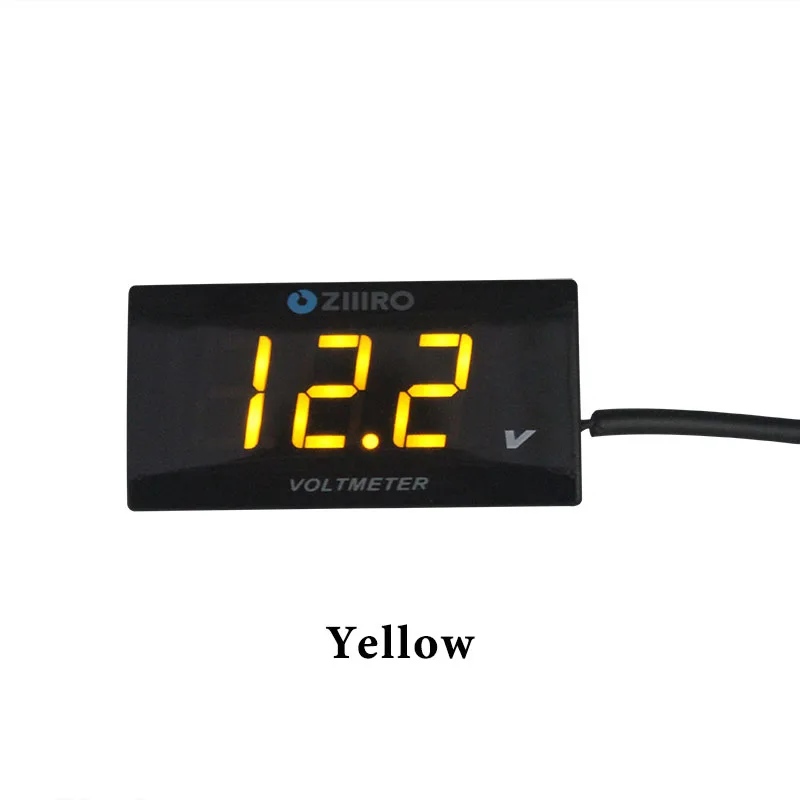 Yellow СВЕТОДИОДНЫЙ цифровой дисплей Вольтметр 9-150 в автомобильный Мотоцикл Грузовик Напряжение Панель датчика метр ультра-тонкая точность мини Водонепроницаемый - Цвет: Yellow