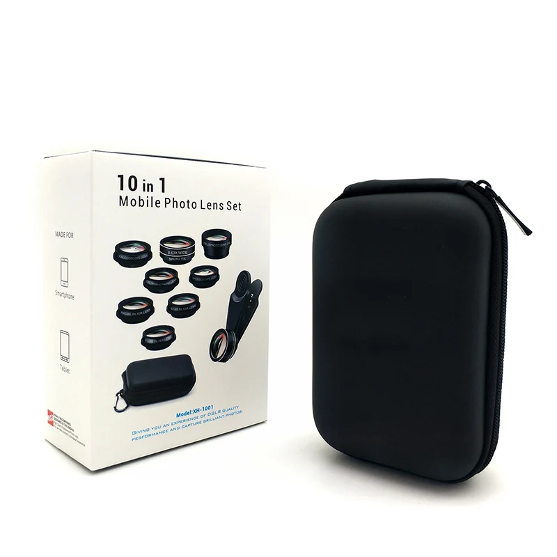 10 в 1 мобильный телефон комплект линз рыбий глаз широкоугольный телескоп макро