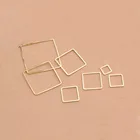 10 Соединенных минималистичных медных (не железных) геометрических линий, квадратных, круглых, золотых, серебряных цветов, DIY, фоторазъем