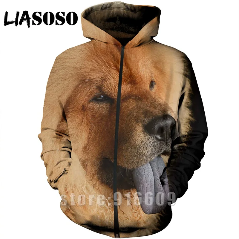 9 Толстовка с 3D принтом homme dog для мужчин с животными чау-чау wo для мужчин Уличная Harajuku Толстовка рубашка на молнии Аниме толстовки с длинными рукавами A370 - Цвет: 9