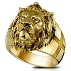 кольцо мужское Модное высококачественное кольцо в виде животного мужское кольцо в виде льва кольцо из нержавеющей стали в стиле рок панк мужское Золотое ювелирное изделие с головой льва классические аксессуары